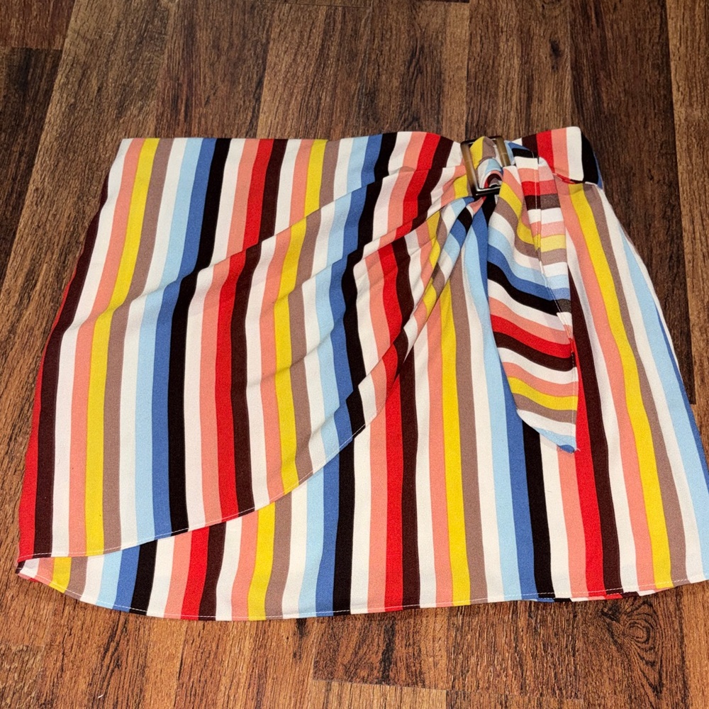 Striped Multicolor Mini Skirt